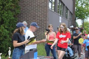 Handing out trophies - Manotick Soap Box Derby